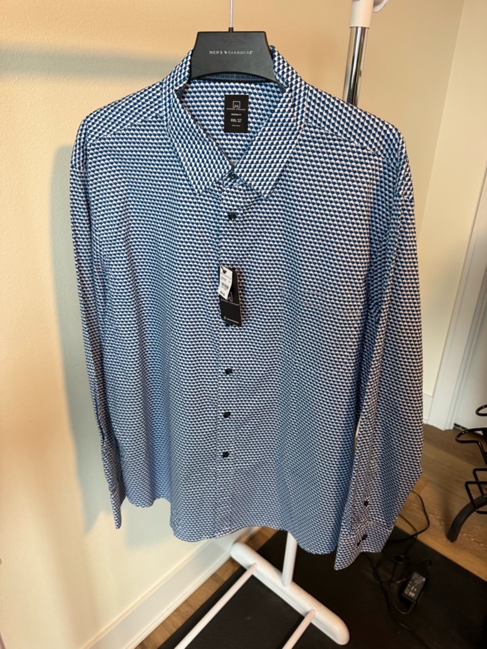 MENS DRESS SHIRT MICHAEL STRAHAN MODERN FIT SIZE XXL NEW WITH TAGS